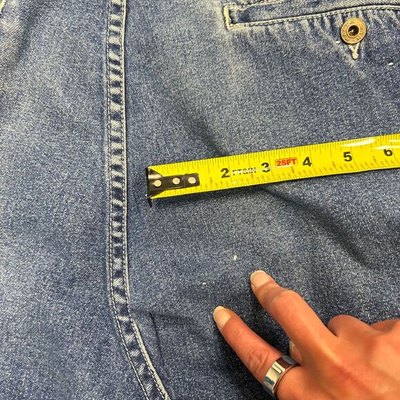 Vintage 90'S Mecca‎ Cargo Denim Jeans Men Size 40 Baggy Loose Hip Hop - Picture 11 of 12